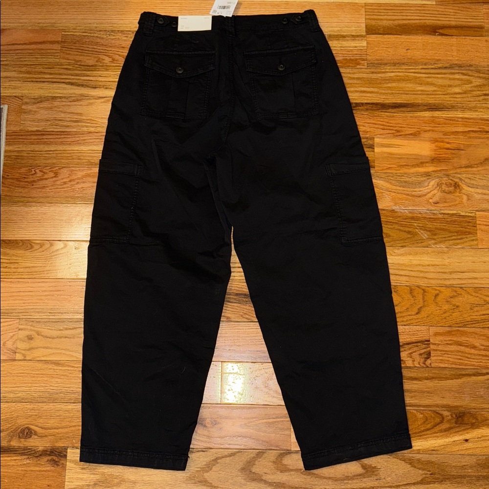American Eagle Outfitters NWT Black Barrel Pants mid rise  size 10 - Picture 7 of 9